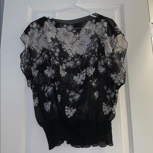 Sheer Flower Blouse